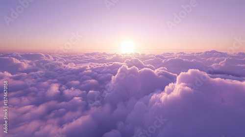 Sky full of purple clouds