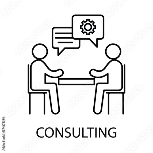 Vector icon for consulting. A professional advisor illustration symbolizing guidance, expertise, and solutions.