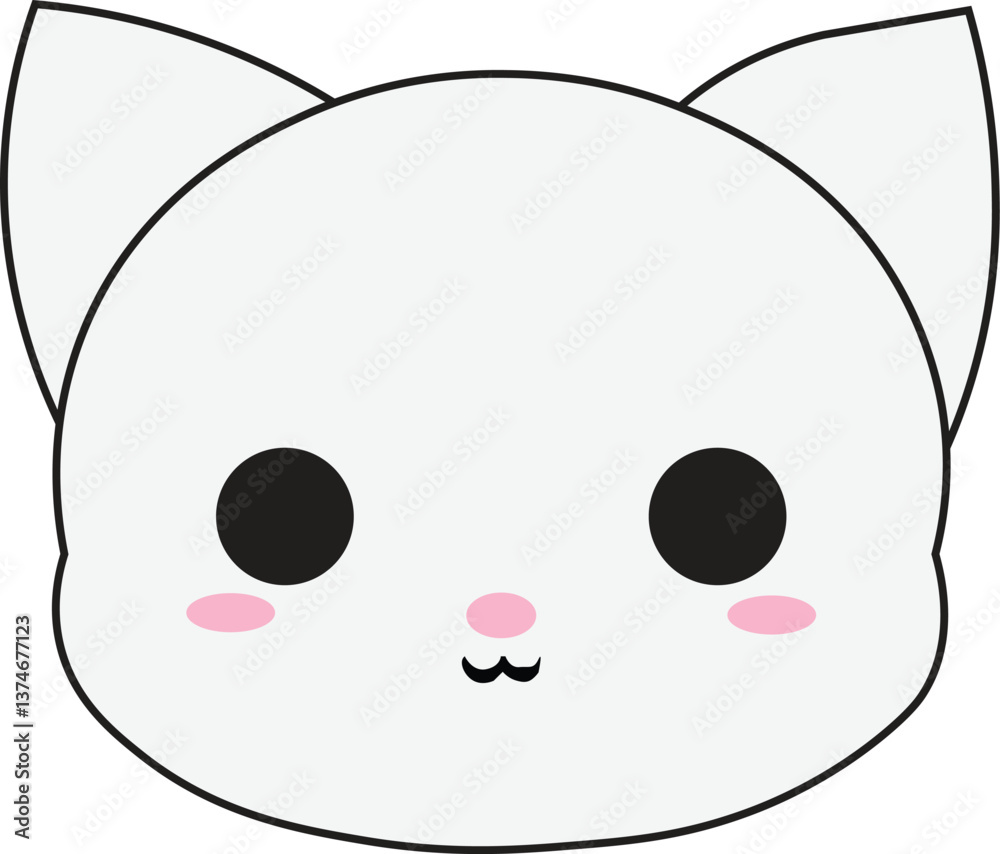 head cat line art vector illustration head cat line art vector illustration