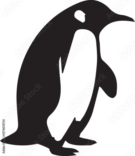  Penguin silhouette vector EPS