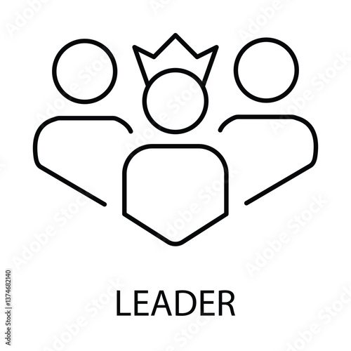 Vector icon for leader. A professional figure representing leadership, authority, and guidance.