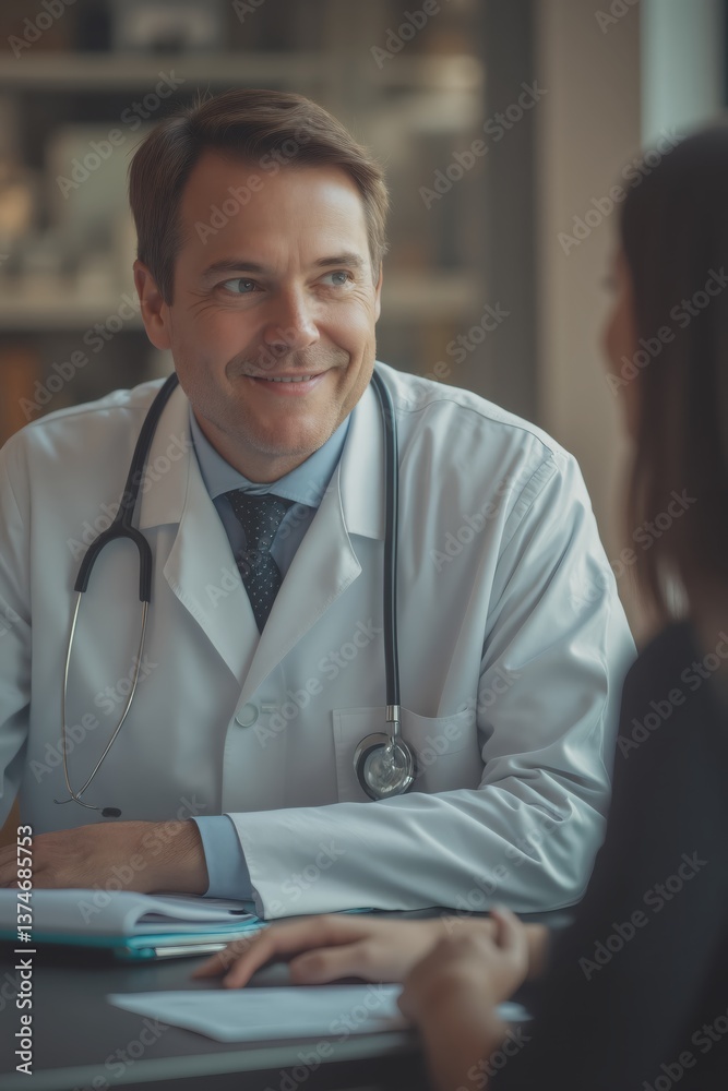 Fototapeta premium a doctor talking to a patient
