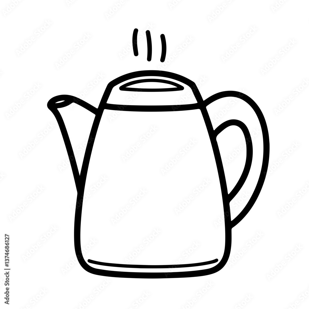 Outline Kettle Illustration in Minimalist Vector Style
Outline Kettle Illustration in Minimalist Vector Style
