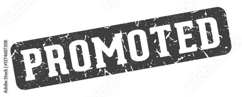 promoted rectangular sign. promoted stamp