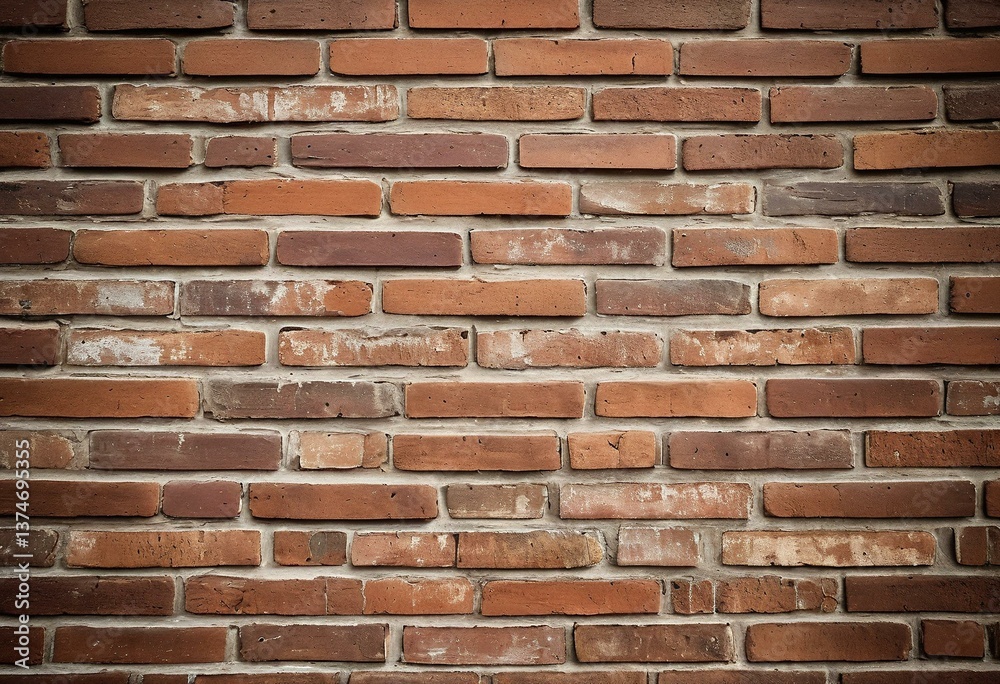 Obraz premium A red brick wall with a black background.