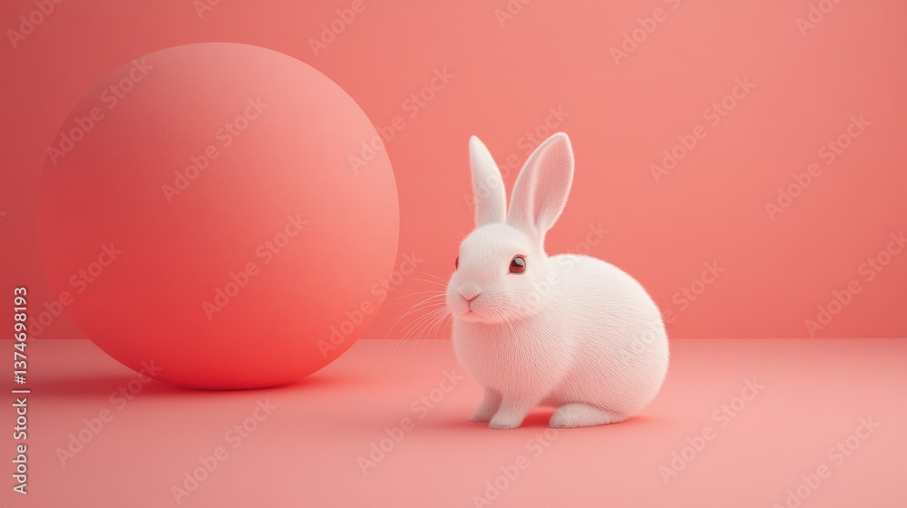 Obraz premium An Easter decoration with cool chicken and egg. Easter holiday concept.