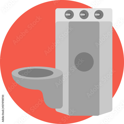 A basic prison toilet, often part of an in-cell fixture, designed for limited space and privacy.