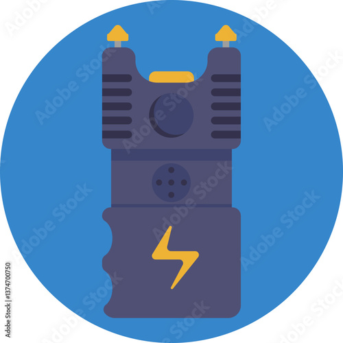 A symbol representing the use of electroshock devices for controlling prisoners' behavior or preventing escapes.