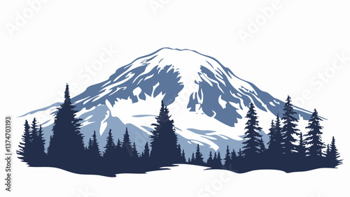 Breathtaking View of Mount Rainier in the Pacific Northwest