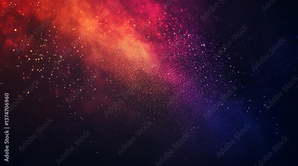 Naklejka premium Majestic multi color powder blast on dark background picture