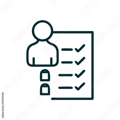 User profile checklist with security locks and checkmarks  