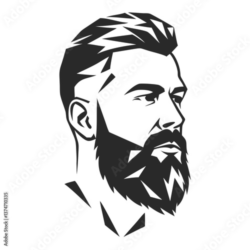 The Stately Gentleman: A striking portrait of a distinguished gentleman with a well-groomed beard and a confident gaze. This timeless image embodies the essence of masculinity and refined elegance.