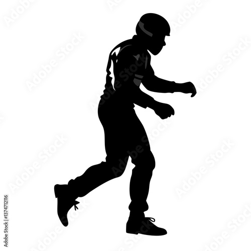 Race Car Driver Silhouette: A powerful and dynamic silhouette of a race car driver in full gear, embodying speed, agility, and the thrill of competition.