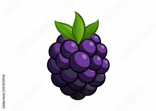 Fresh bunch of ripe grapes with leaves on vine