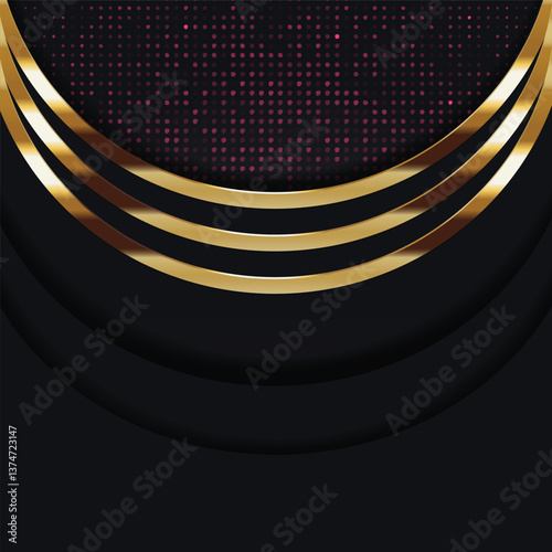 Elegant Dark Background with Gold Accents