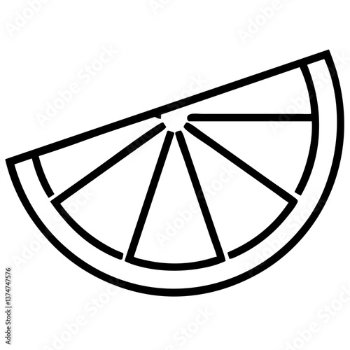 Orange Slice Icon for Food Apps, Healthy Eating Blogs, Recipe Collections, Juice Bar Branding, Restaurant Menus, and Nutrition Education Materials