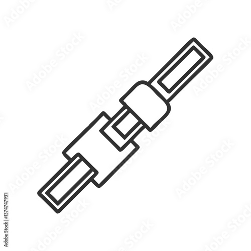 Seat Belt Icon for Vehicle Safety Campaigns, Driving Education Materials, Car Rental Instructions, Travel Safety Guidelines, and Automotive Applications
