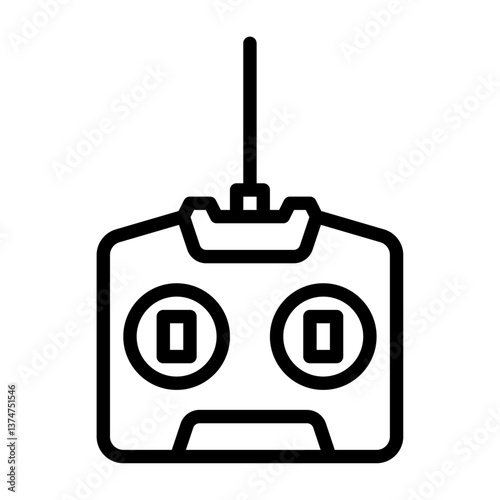 Drone Controller outline icon, controller black line illustration
