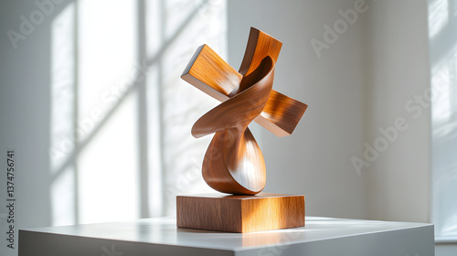 A beautifully crafted wooden sculpture reflecting warmth and creativity, capturing the essence of Easter.