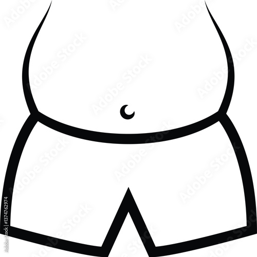 Obesity, Fat Man Icon Symbol