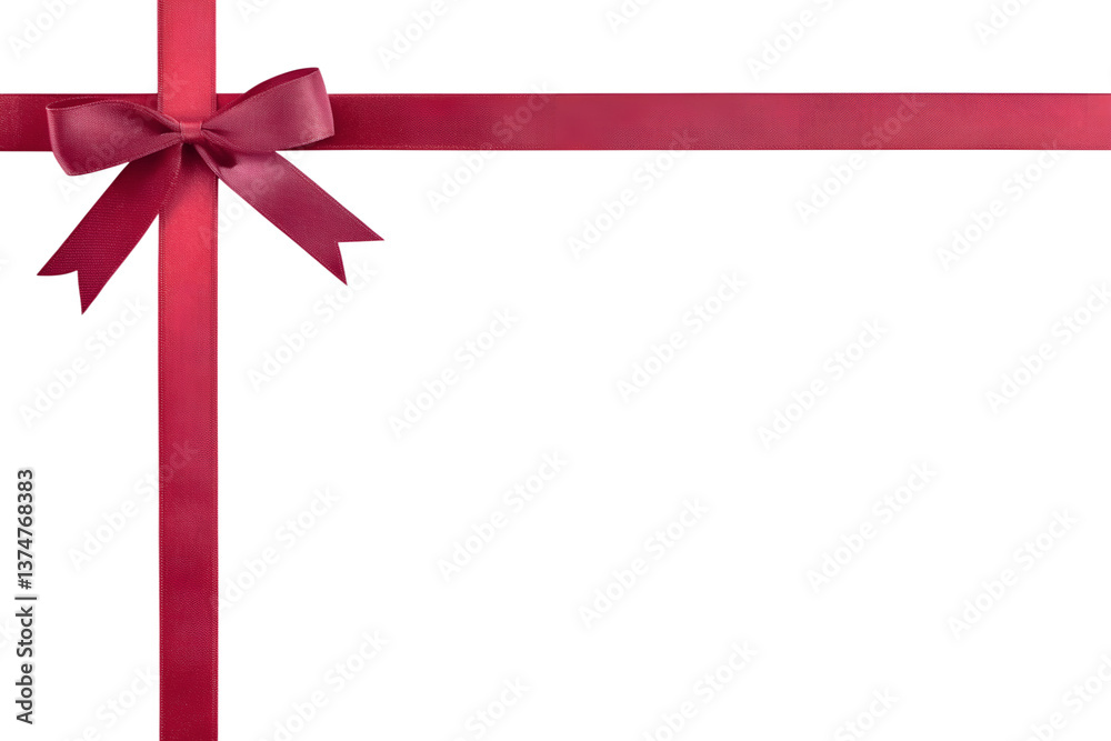 satin bow and ribbon on a transparent background for gifts and celebrations satin bow and ribbon on a transparent background for gifts and celebrations