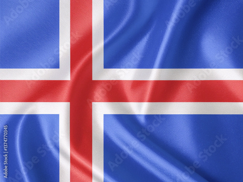 waving flag of iceland