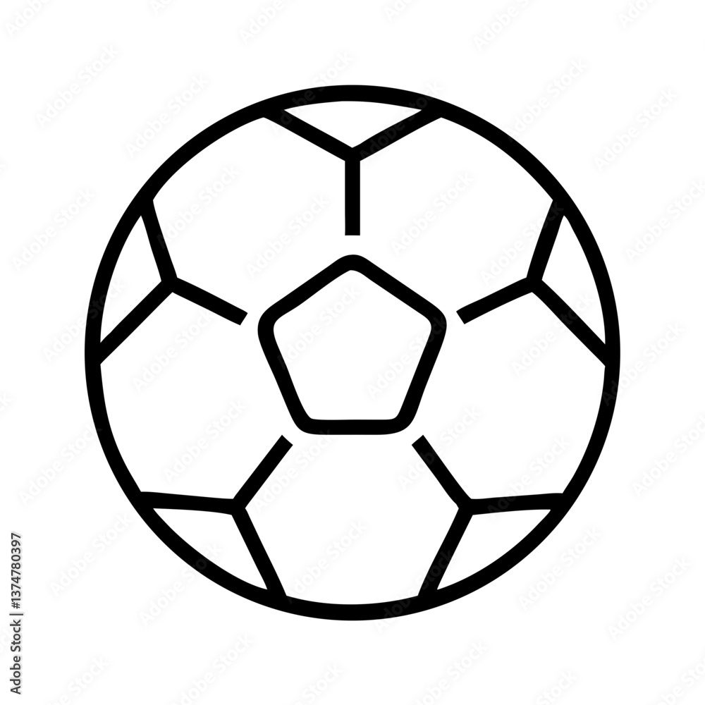 Fototapeta premium Soccer ball icon illustration.