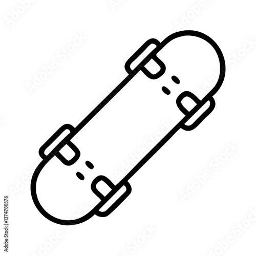 Skateboard icon illustration.