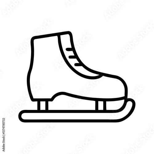 Ice skate icon illustration.