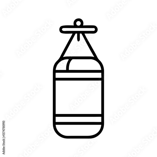 Punching bag icon illustration.