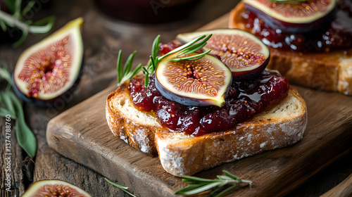 A French-inspired foie gras dish with fig compote and brioche toast.