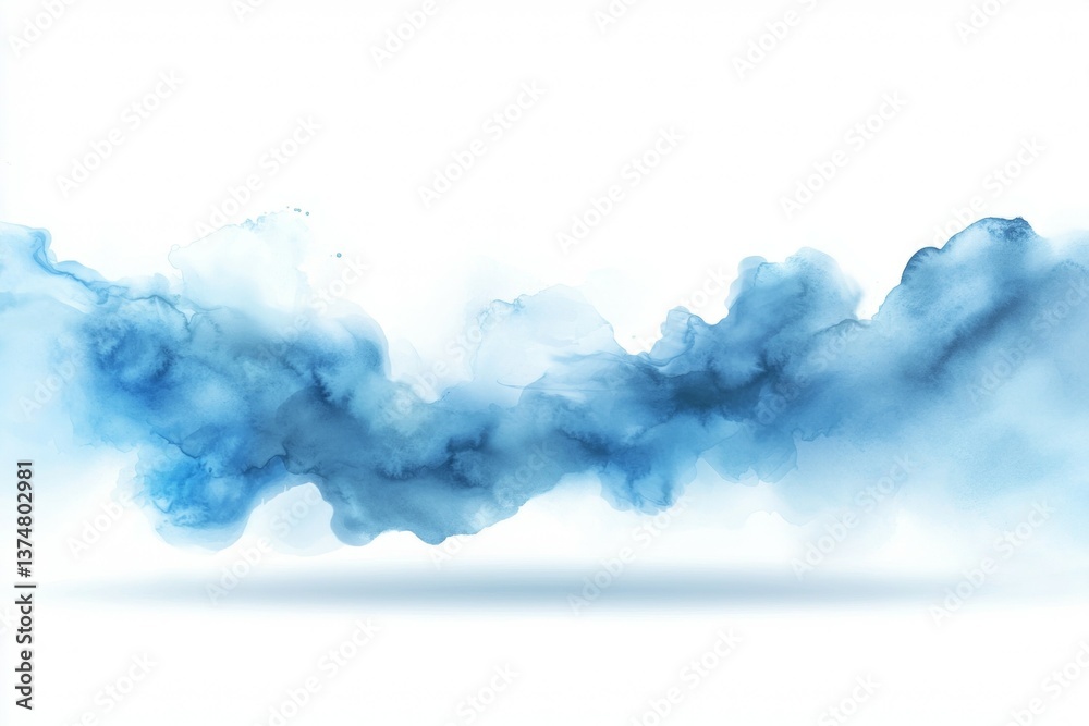 Blue cloud with white clouds in the background Blue cloud with white clouds in the background