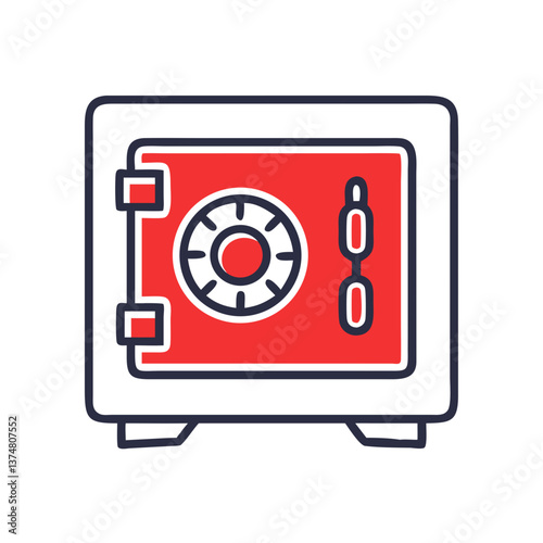 Safe box icon representing security and protection  