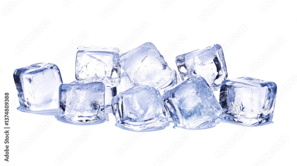 ice cubes on white background ice cubes on white background