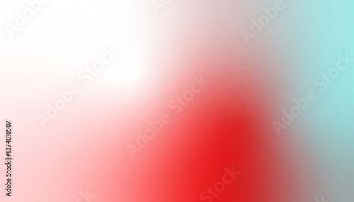 Soft gradient blur with vibrant red and white tones blending into light blue