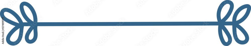 Fototapeta premium Simple Decorative Line with Loops