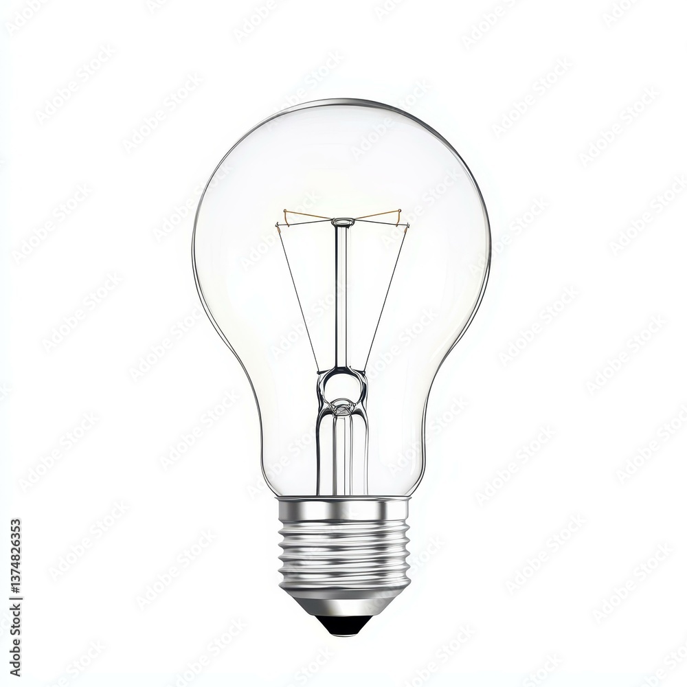 A vibrant glowing bulb radiates light against a clean white backdrop, showcasing its bright design. A vibrant glowing bulb radiates light against a clean white backdrop, showcasing its bright design.