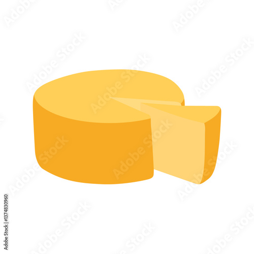 Vector illustration of cheese in cartoon flat style. Cartoon cutted parmesan, brie triangle, mozzarella, gouda cheddar and feta slices. Tasty dairy food product. Cheese vector set, parmesan cheddar