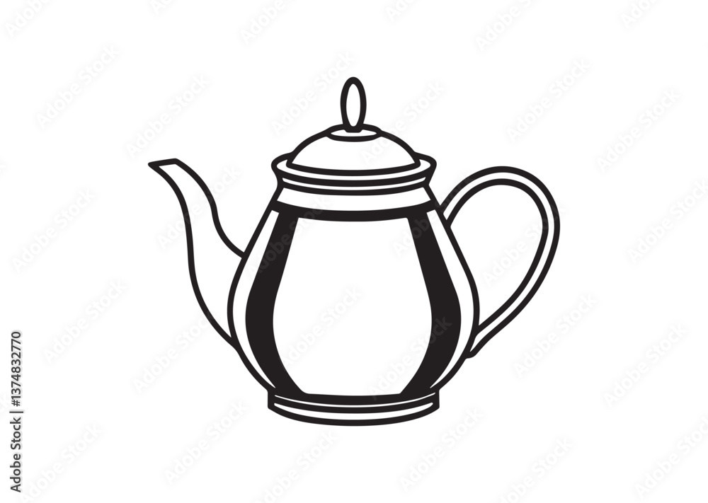 Teapot silhouette Vector Teapot silhouette Vector
