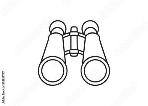 Binoculars silhouette Vector