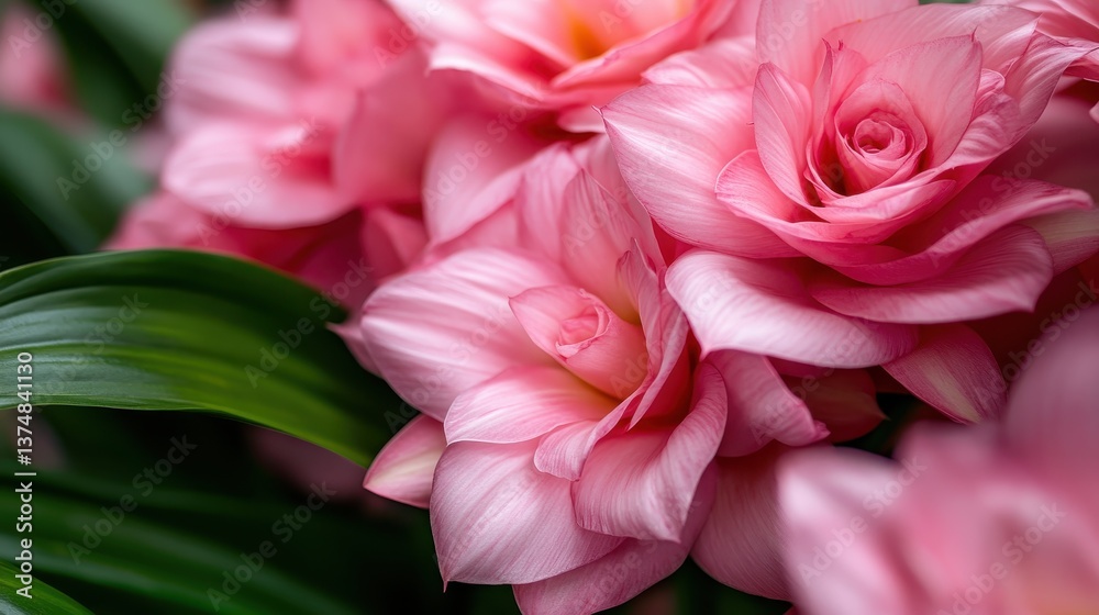 An enchanting close-up of soft pink petals exuding elegance, with gentle light highlighting their curves and delicate textures against a blurred background. An enchanting close-up of soft pink petals exuding elegance, with gentle light highlighting their curves and delicate textures against a blurred background.