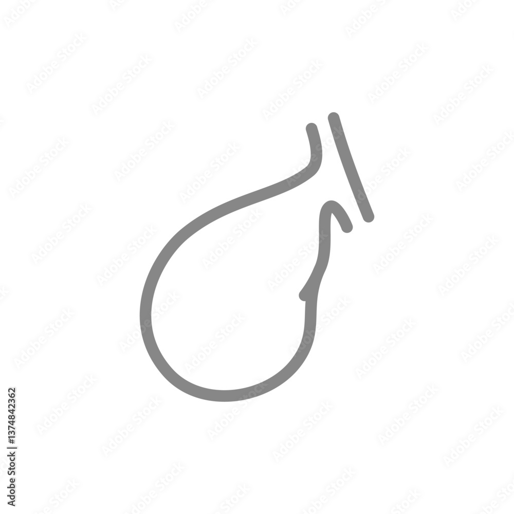 Gallbladder line icon. Healthy internal organ symbol. Vector illustration Gallbladder line icon. Healthy internal organ symbol. Vector illustration