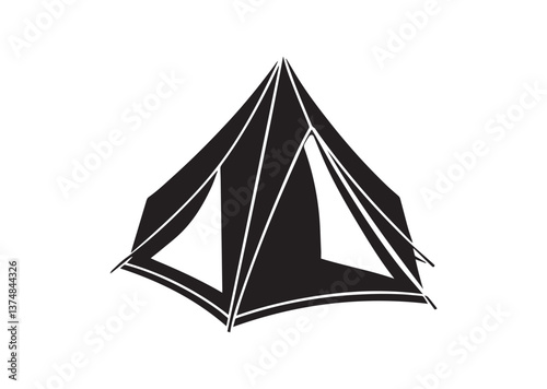 Tent silhouette Vector