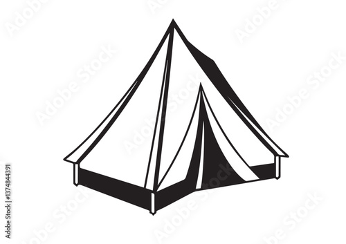 Tent silhouette Vector