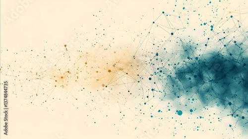 an abstract powerpoint background light theme with offwhite background with a graph with vertices and edges interconnected in a pattern along the bottom edge of