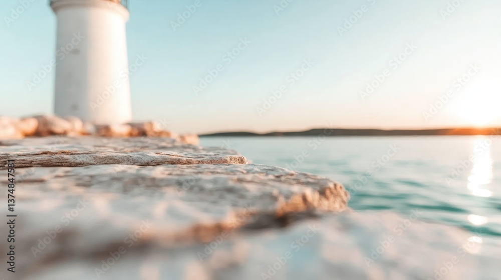 A tranquil lighthouse standing proudly at dusk, surrounded by calm waters and soft lighting, inviting viewers to embrace the beauty of nature and serenity. A tranquil lighthouse standing proudly at dusk, surrounded by calm waters and soft lighting, inviting viewers to embrace the beauty of nature and serenity.