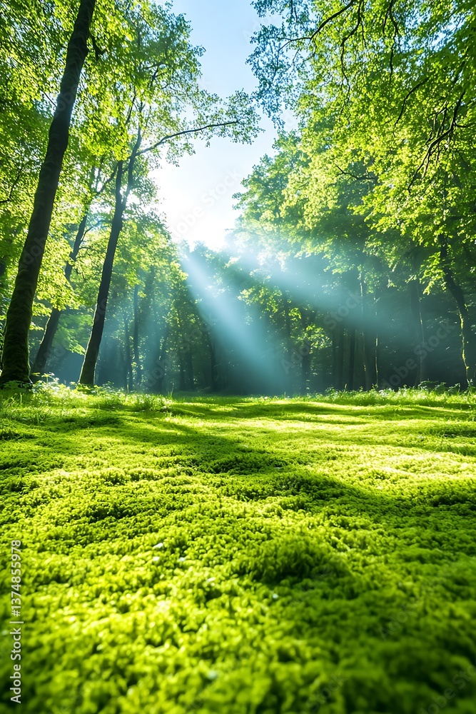 Obraz premium Sunny Forest Floor Moss