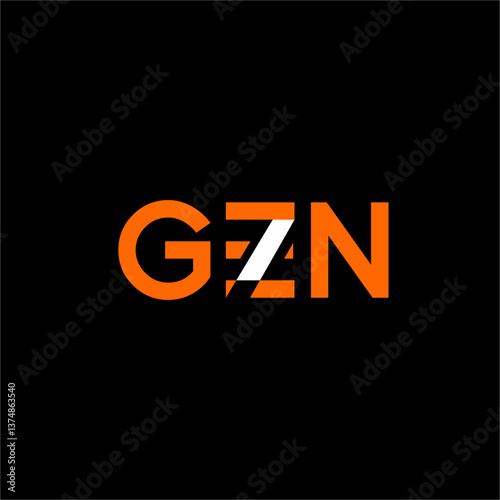 The Gen Z logo design is simple with the letter Z on the letter E.