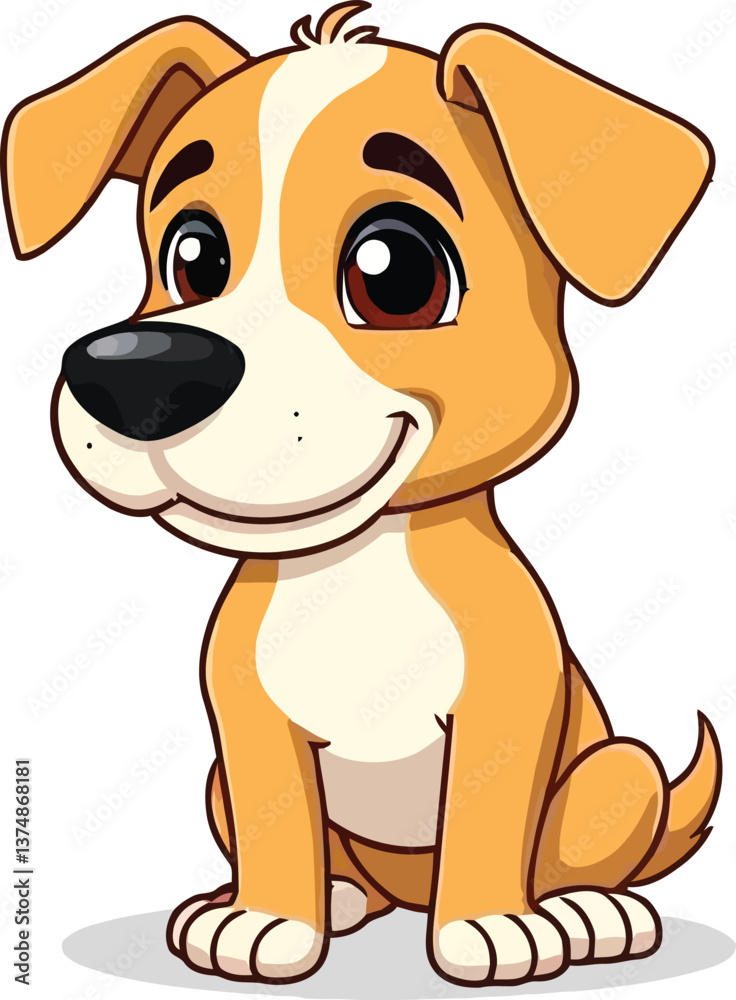 Fototapeta premium a illustrator vector dog with a white backround