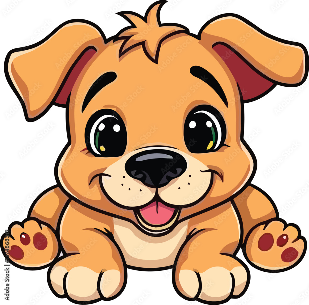 Fototapeta premium a illustrator vector dog with a white backround
